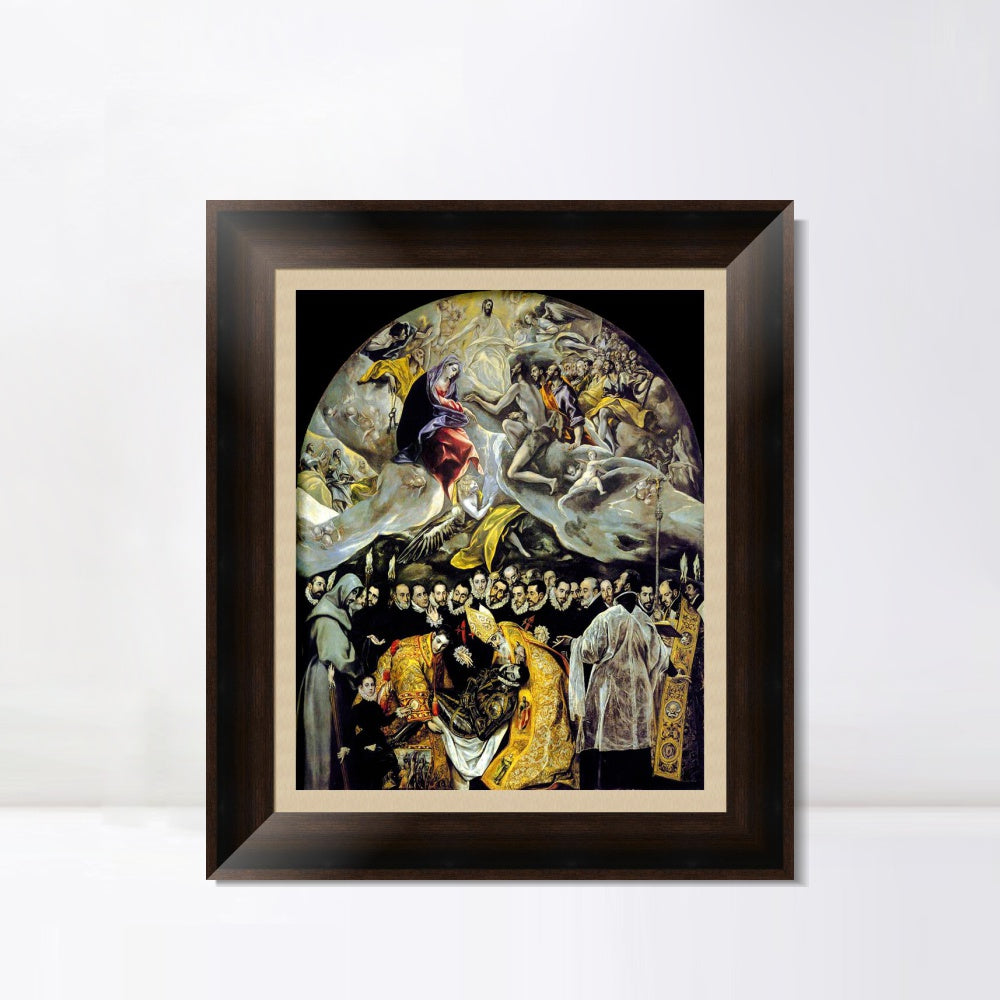INVIN ART Framed Canvas Art Giclee Print The Burial Of The Count Of Orgaz by El Greco Wall Art