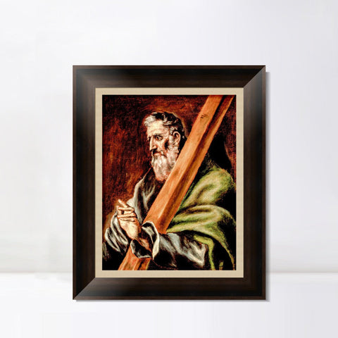 INVIN ART Framed Canvas Art Giclee Print Apostle St Andrew,1610 by El Greco Wall Art Living Room Home Office Decorations