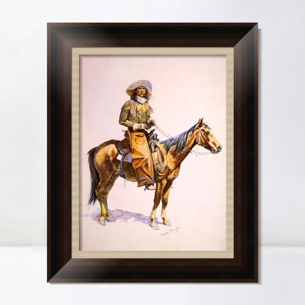 INVIN ART Framed Canvas Art Giclee Print Arizona cow boy original by Frederic Remington Wall Art