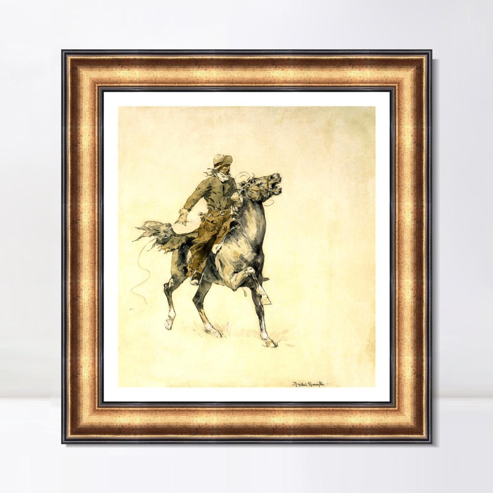 INVIN ART Framed Canvas Art Giclee Print HUSSAR, RUSSIAN GUARD CORPSE by Frederic Remington Wall Art