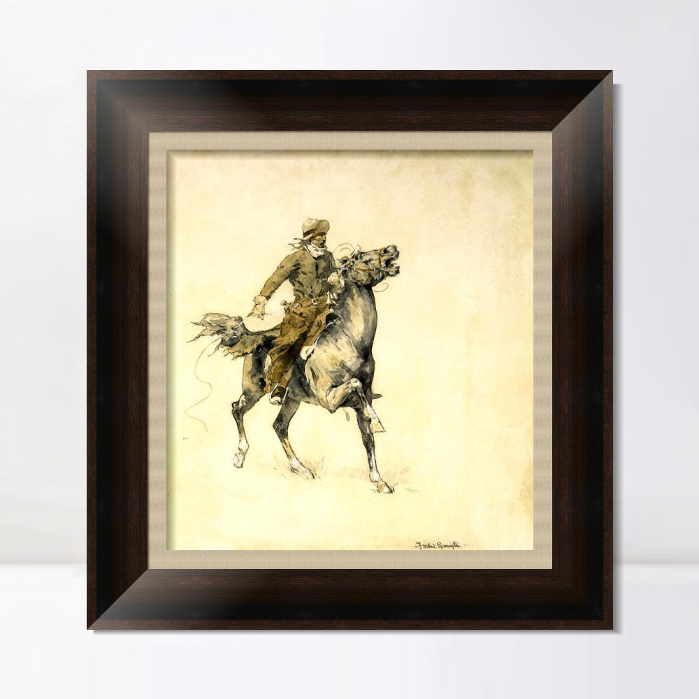 INVIN ART Framed Canvas Art Giclee Print HUSSAR, RUSSIAN GUARD CORPSE by Frederic Remington Wall Art
