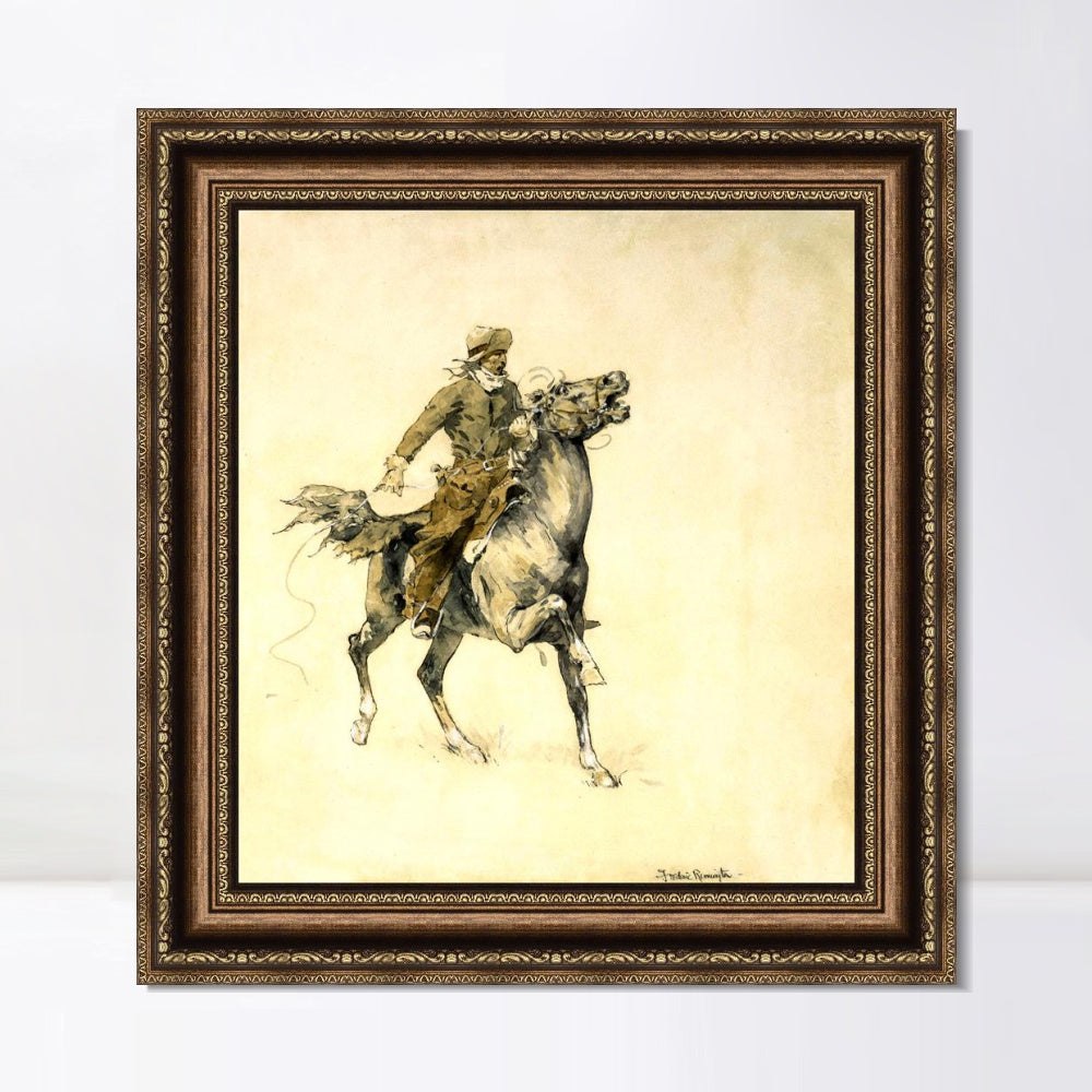 INVIN ART Framed Canvas Art Giclee Print HUSSAR, RUSSIAN GUARD CORPSE by Frederic Remington Wall Art