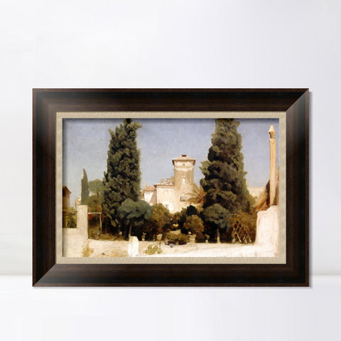 INVIN ART Framed Canvas Art Giclee Print The Villa Malta, Rome by Lord Frederick Leighton Wall Art Living Room Home Office Decorations
