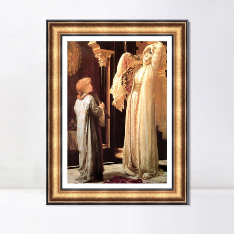 INVIN ART Framed Canvas Art Giclee Print light of the harem by Lord Frederick Leighton Wall Art Living Room Home Office Decorations