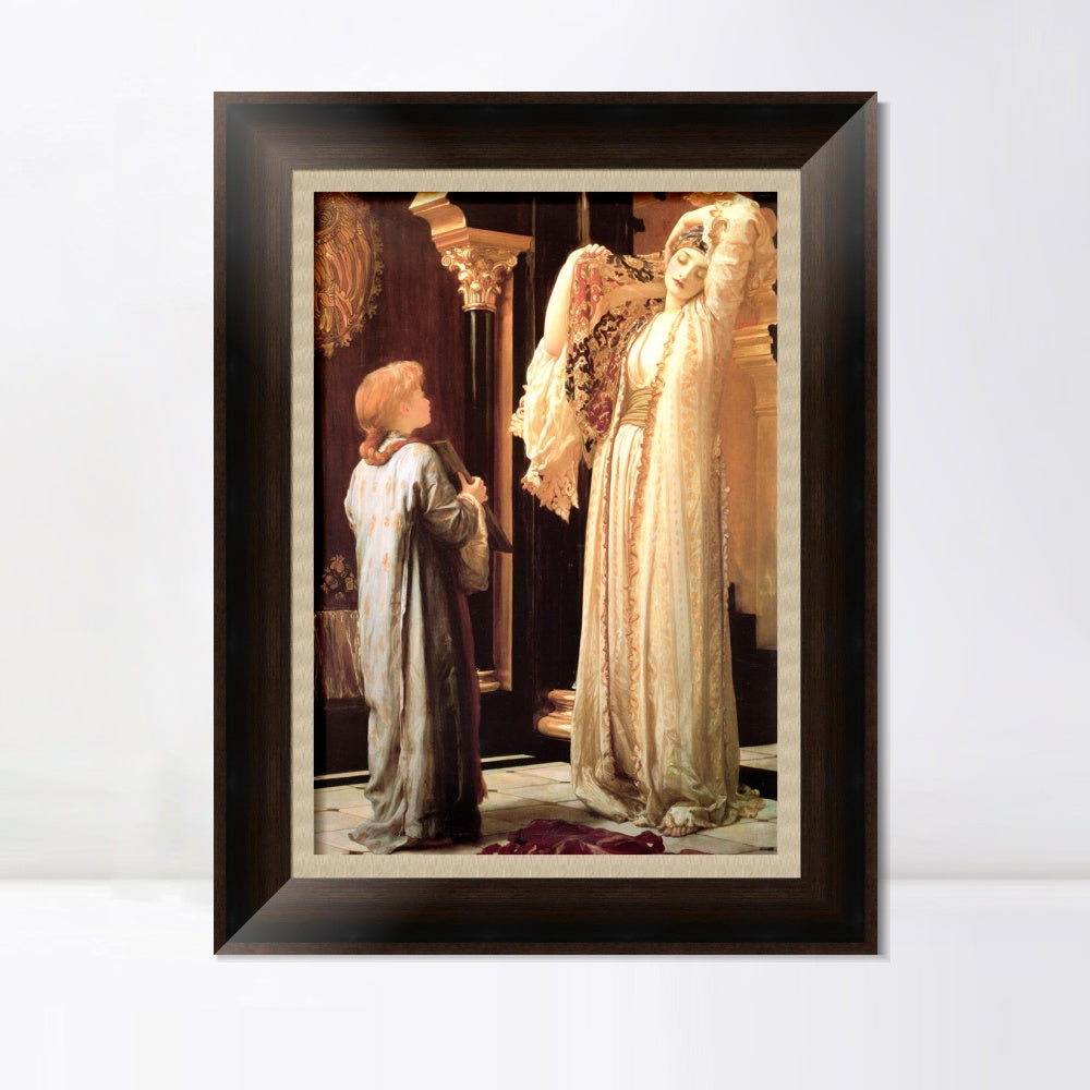 INVIN ART Framed Canvas Art Giclee Print light of the harem by Lord Frederick Leighton Wall Art