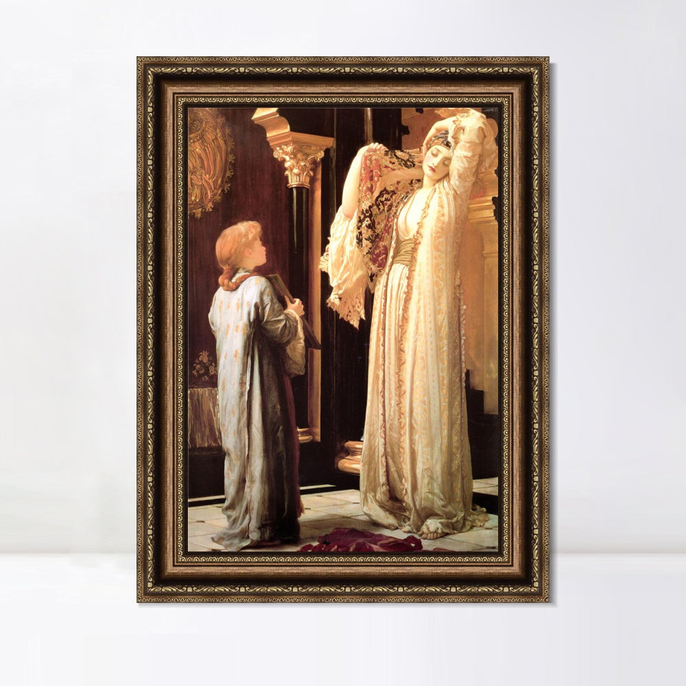 INVIN ART Framed Canvas Art Giclee Print light of the harem by Lord Frederick Leighton Wall Art