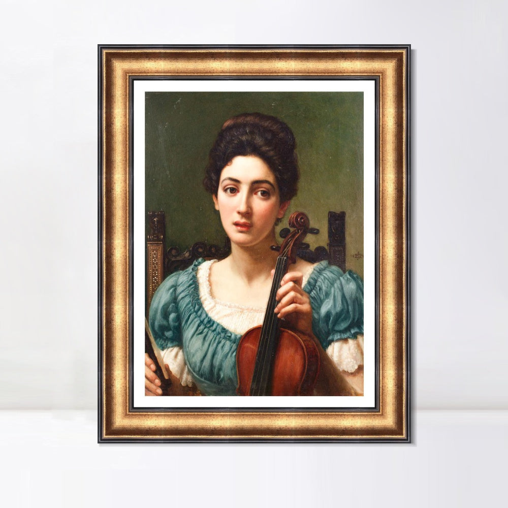 INVIN ART Framed Canvas Art Giclee Print Series#024 by Lord Frederick Leighton Wall Art