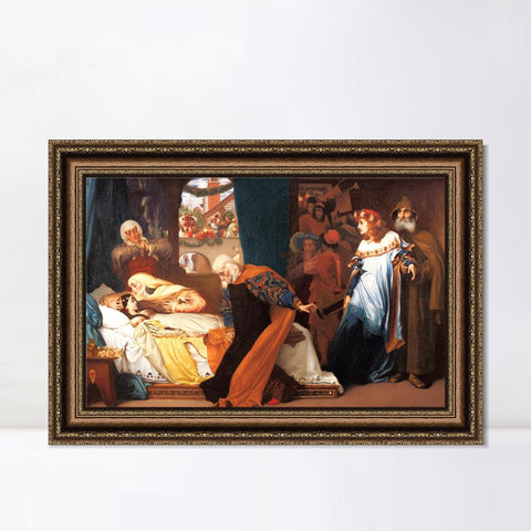 INVIN ART Framed Canvas Art Giclee Print Series#026 by Lord Frederick Leighton Wall Art Living Room Home Office Decorations
