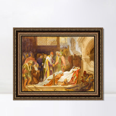 INVIN ART Framed Canvas Art Giclee Print Series#028 by Lord Frederick Leighton Wall Art Living Room Home Office Decorations