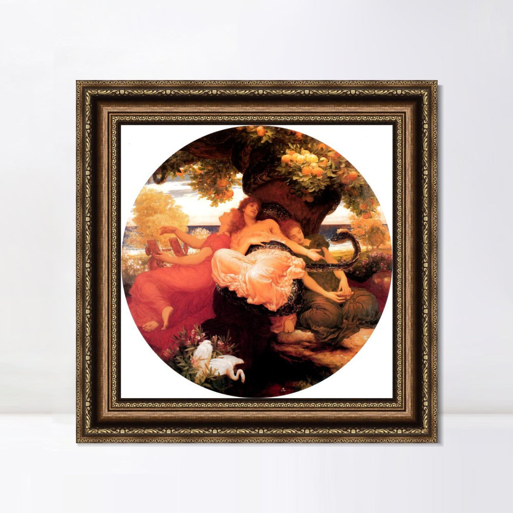 INVIN ART Framed Canvas Art Giclee Print the Garden of the Hesperides by Lord Frederick Leighton Wall Art