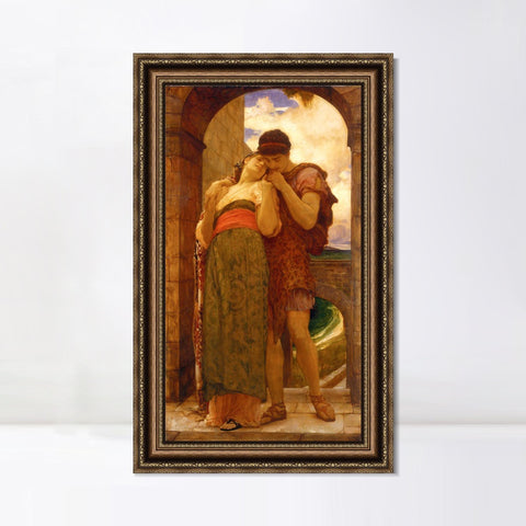 INVIN ART Framed Canvas Art Giclee Print Wedded by Lord Frederick Leighton Wall Art Living Room Home Office Decorations
