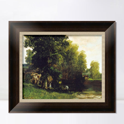INVIN ART Framed Canvas Art Giclee Print Series#004 by Gustave Courbet Wall Art Living Room Home Office Decorations
