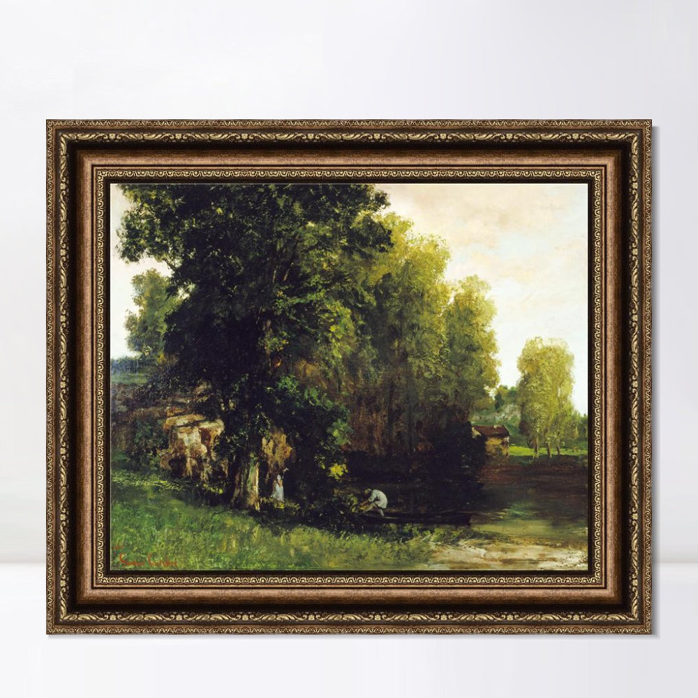 INVIN ART Framed Canvas Art Giclee Print Series#004 by Gustave Courbet Wall Art
