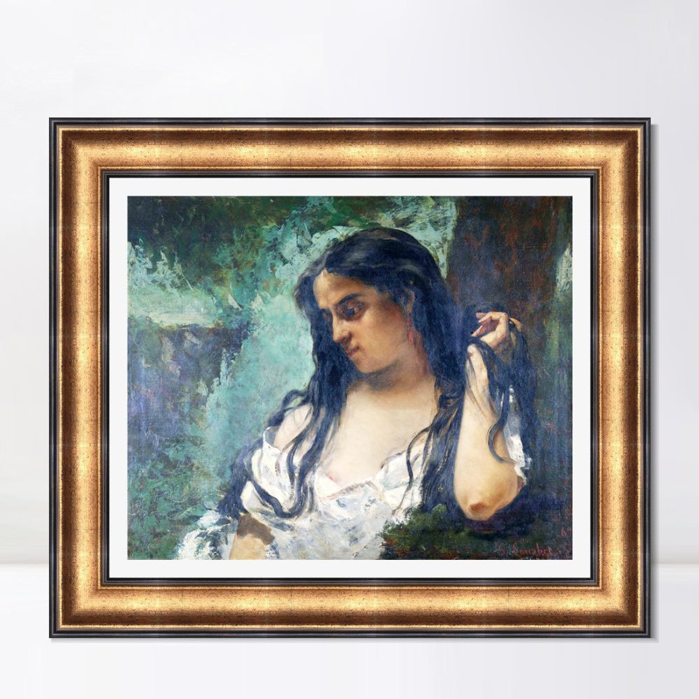 INVIN ART Framed Canvas Art Giclee Print Series#007 by Gustave Courbet Wall Art