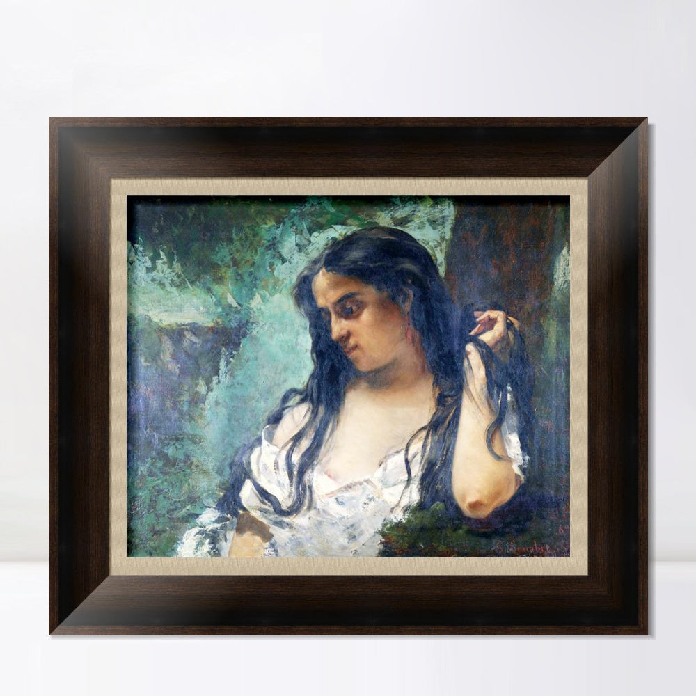 INVIN ART Framed Canvas Art Giclee Print Series#007 by Gustave Courbet Wall Art