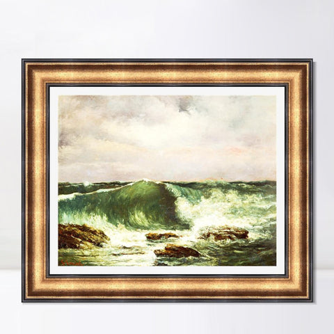 INVIN ART Framed Canvas Art Giclee Print Series#009 by Gustave Courbet Wall Art Living Room Home Office Decorations