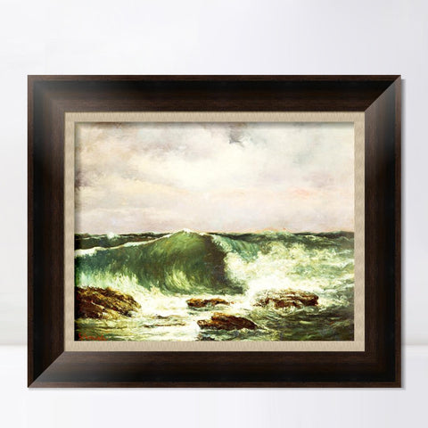 INVIN ART Framed Canvas Art Giclee Print Series#009 by Gustave Courbet Wall Art Living Room Home Office Decorations