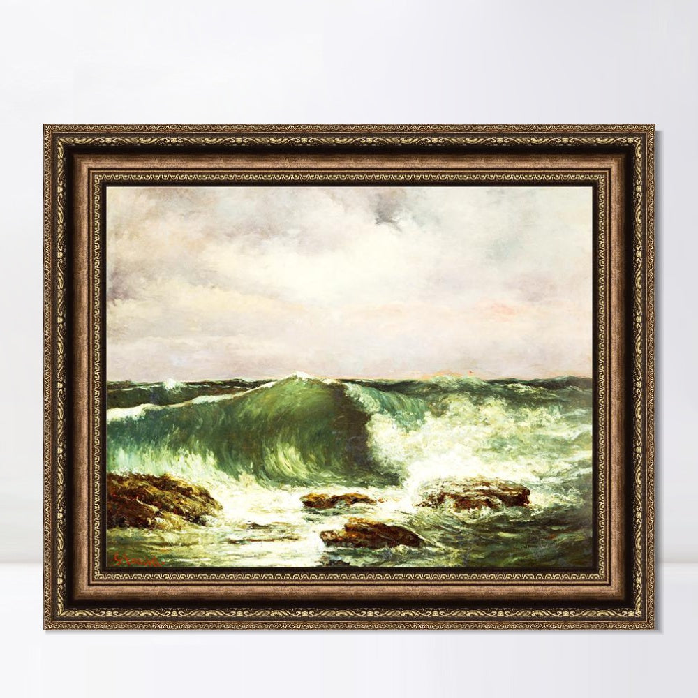 INVIN ART Framed Canvas Art Giclee Print Series#009 by Gustave Courbet Wall Art