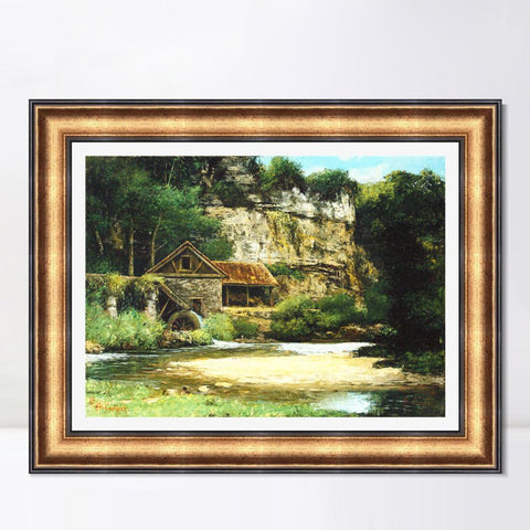 INVIN ART Framed Canvas Art Giclee Print Series#013 by Gustave Courbet Wall Art Living Room Home Office Decorations