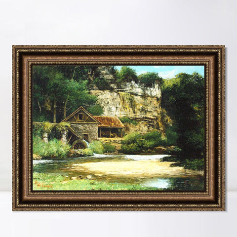 INVIN ART Framed Canvas Art Giclee Print Series#013 by Gustave Courbet Wall Art Living Room Home Office Decorations