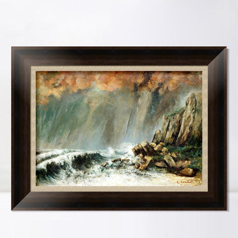 INVIN ART Framed Canvas Art Giclee Print Series#017 by Gustave Courbet Wall Art Living Room Home Office Decorations