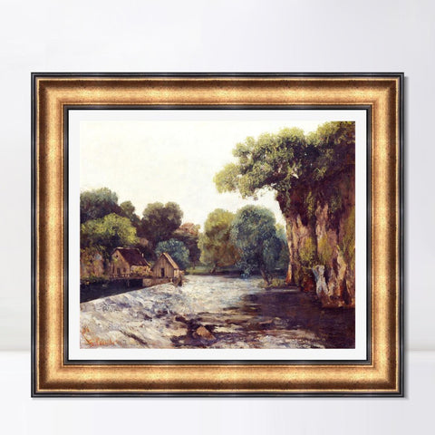 INVIN ART Framed Canvas Art Giclee Print Series#018 by Gustave Courbet Wall Art Living Room Home Office Decorations