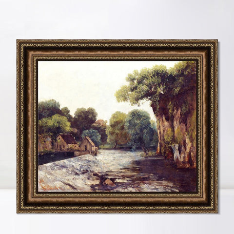 INVIN ART Framed Canvas Art Giclee Print Series#018 by Gustave Courbet Wall Art Living Room Home Office Decorations