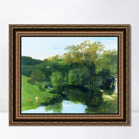 INVIN ART Framed Canvas Art Giclee Print Series#019 by Gustave Courbet Wall Art Living Room Home Office Decorations