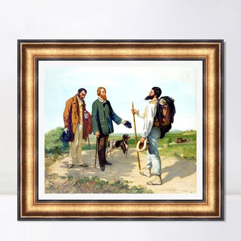 INVIN ART Framed Canvas Art Giclee Print Sleep Le Sommeil 1866 by Gustave Courbet Wall Art Living Room Home Office Decorations