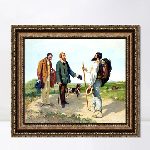 INVIN ART Framed Canvas Art Giclee Print Sleep Le Sommeil 1866 by Gustave Courbet Wall Art Living Room Home Office Decorations