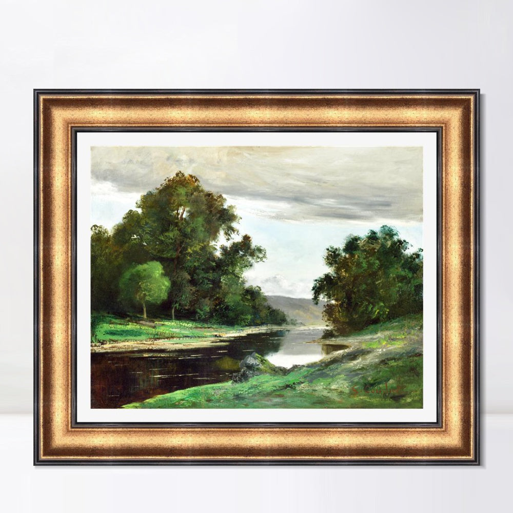 INVIN ART Framed Canvas Art Giclee Print Series#031 by Gustave Courbet Wall Art