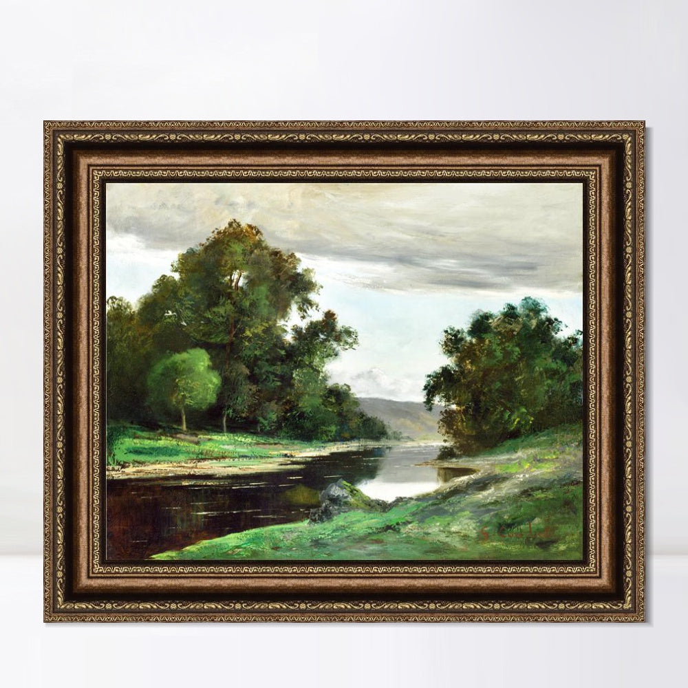 INVIN ART Framed Canvas Art Giclee Print Series#031 by Gustave Courbet Wall Art