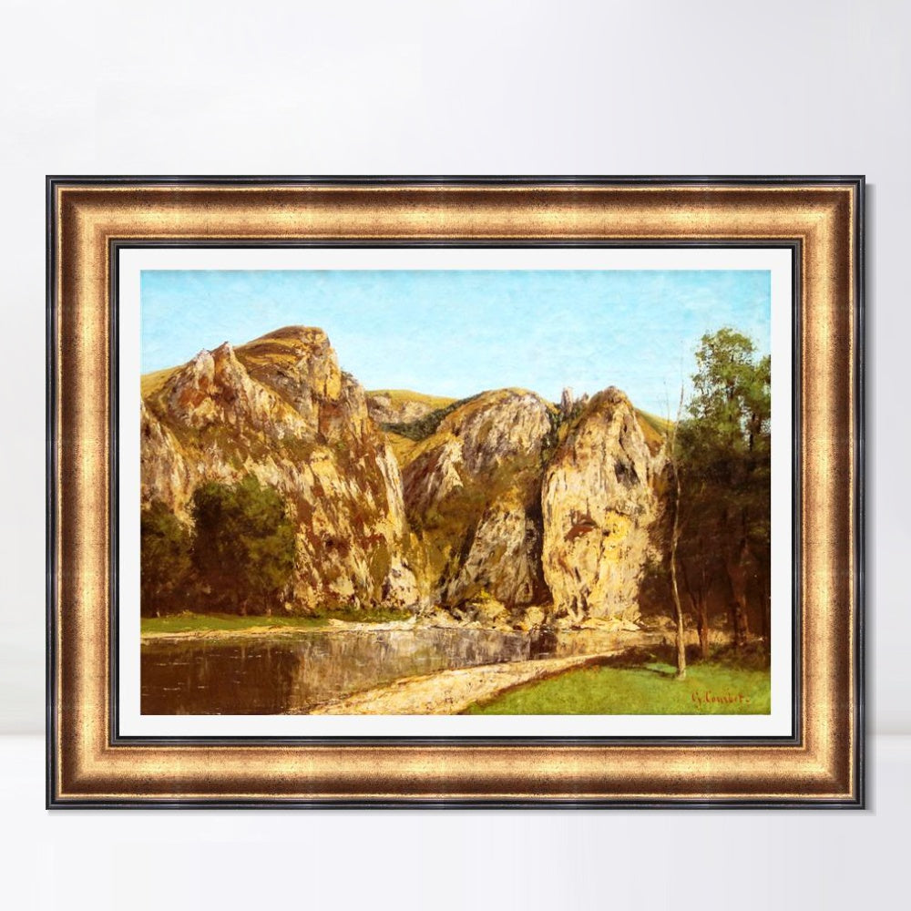 INVIN ART Framed Canvas Art Giclee Print Series#033 by Gustave Courbet Wall Art