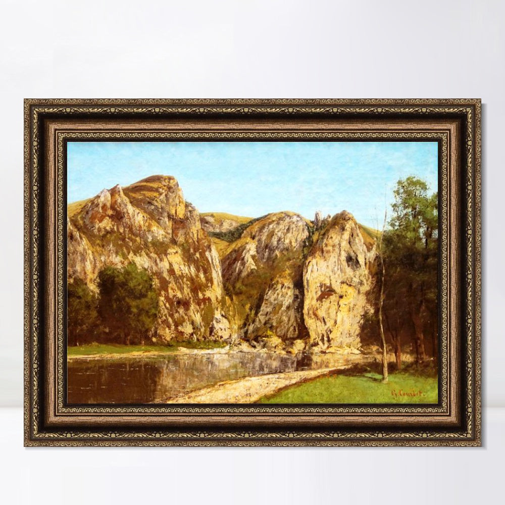 INVIN ART Framed Canvas Art Giclee Print Series#033 by Gustave Courbet Wall Art