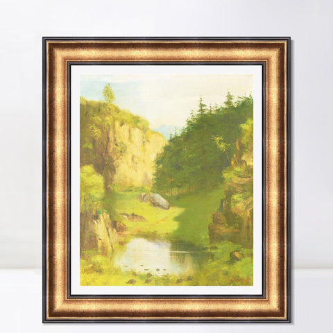 INVIN ART Framed Canvas Art Giclee Print Series#043 by Gustave Courbet Wall Art Living Room Home Office Decorations