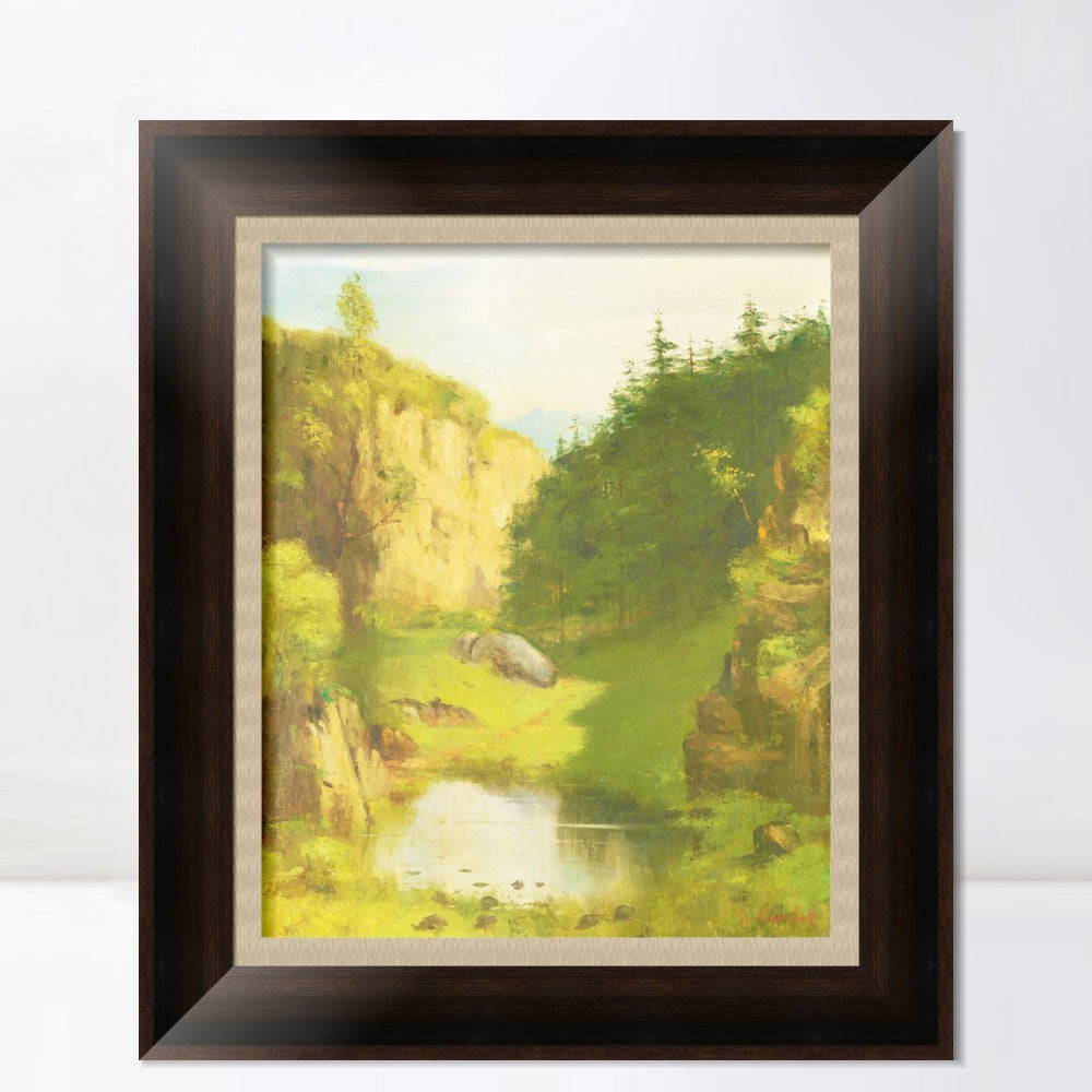 INVIN ART Framed Canvas Art Giclee Print Series#043 by Gustave Courbet Wall Art