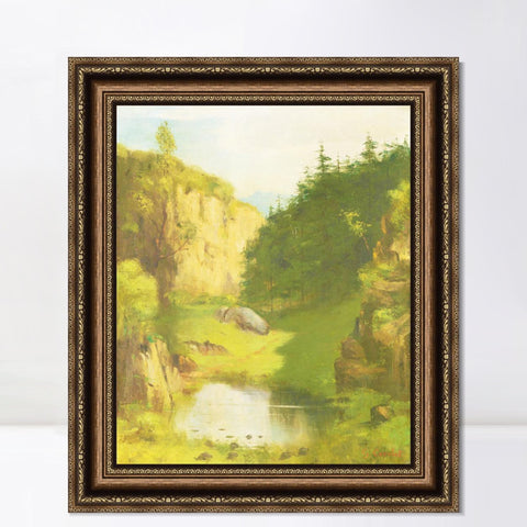 INVIN ART Framed Canvas Art Giclee Print Series#043 by Gustave Courbet Wall Art Living Room Home Office Decorations
