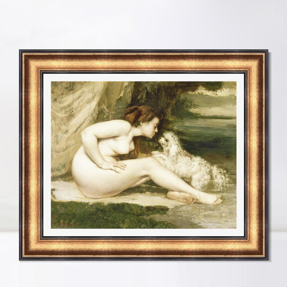 INVIN ART Framed Canvas Art Giclee Print Series#045 by Gustave Courbet Wall Art