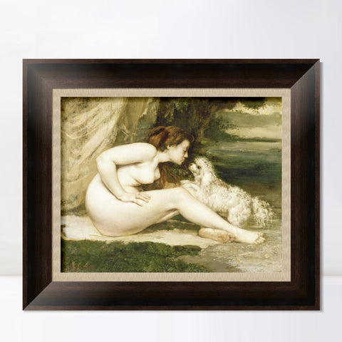 INVIN ART Framed Canvas Art Giclee Print Series#045 by Gustave Courbet Wall Art Living Room Home Office Decorations