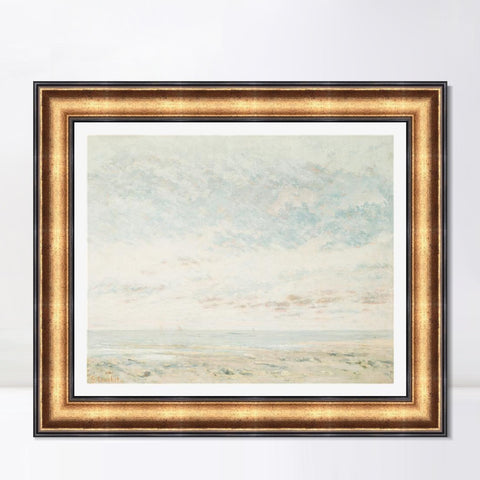 INVIN ART Framed Canvas Art Giclee Print Series#046 by Gustave Courbet Wall Art Living Room Home Office Decorations