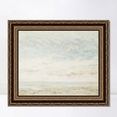 INVIN ART Framed Canvas Art Giclee Print Series#046 by Gustave Courbet Wall Art Living Room Home Office Decorations