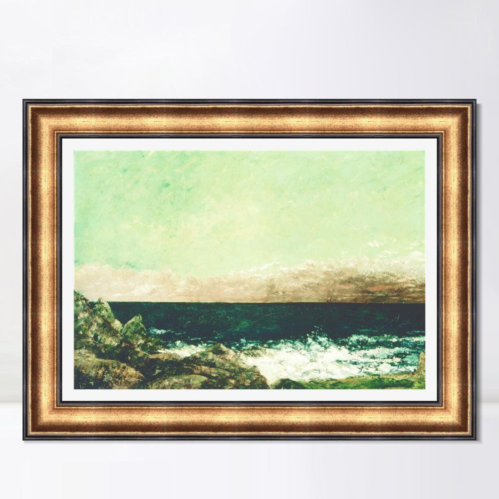 INVIN ART Framed Canvas Art Giclee Print Series#054 by Gustave Courbet Wall Art