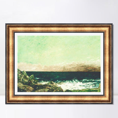 INVIN ART Framed Canvas Art Giclee Print Series#054 by Gustave Courbet Wall Art Living Room Home Office Decorations