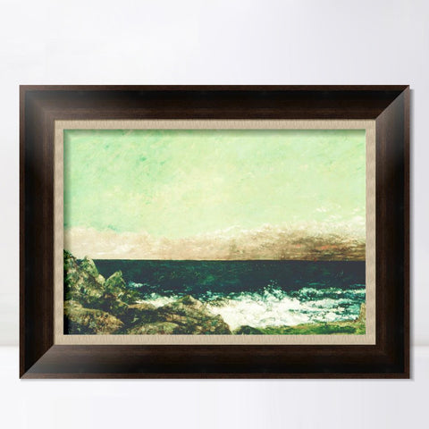 INVIN ART Framed Canvas Art Giclee Print Series#054 by Gustave Courbet Wall Art Living Room Home Office Decorations