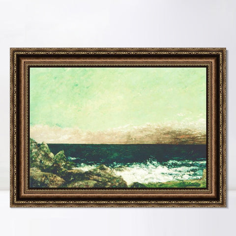 INVIN ART Framed Canvas Art Giclee Print Series#054 by Gustave Courbet Wall Art Living Room Home Office Decorations