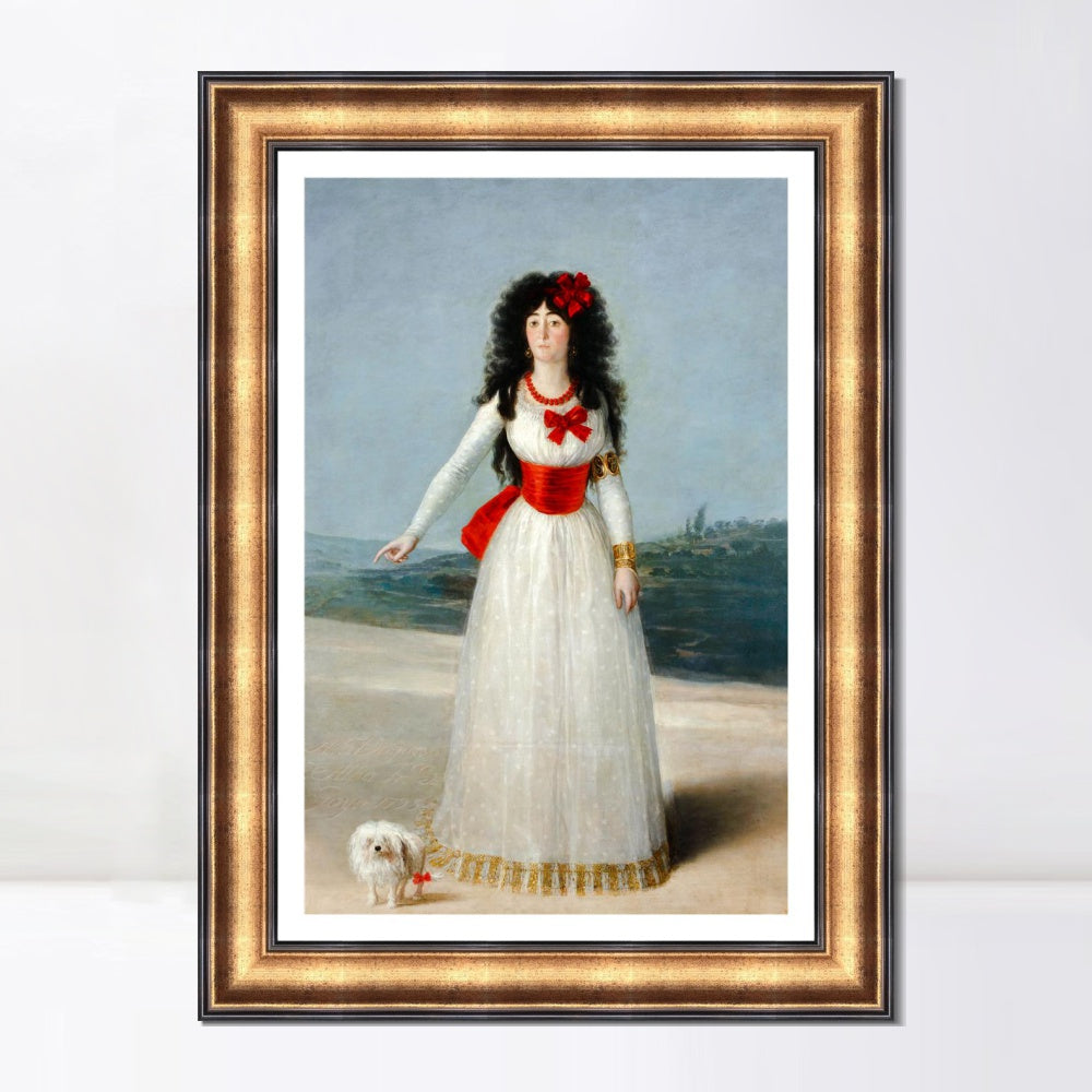 INVIN ART Framed Canvas Art Giclee Print 13th Duchess of Alba by Francisco De Goya Wall Art