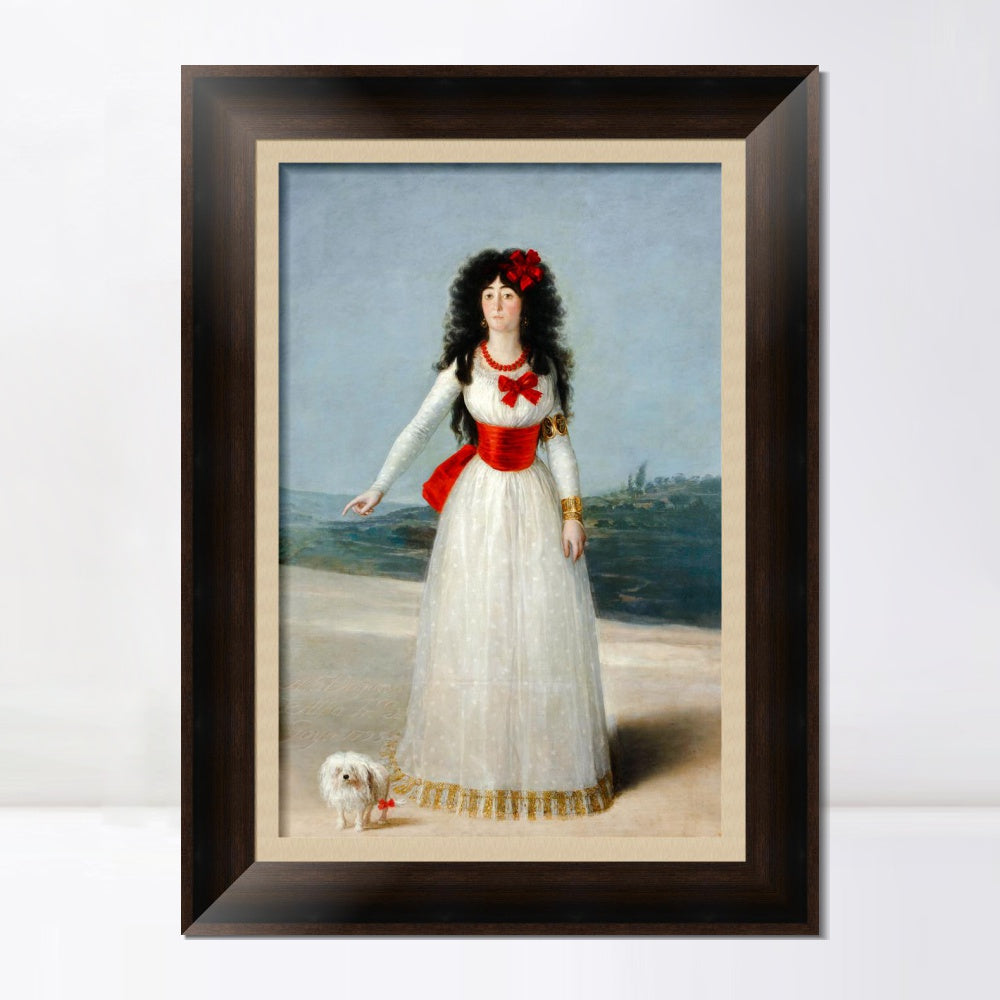 INVIN ART Framed Canvas Art Giclee Print 13th Duchess of Alba by Francisco De Goya Wall Art