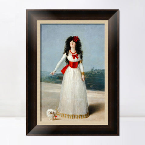 INVIN ART Framed Canvas Art Giclee Print 13th Duchess of Alba by Francisco De Goya Wall Art Living Room Home Office Decorations