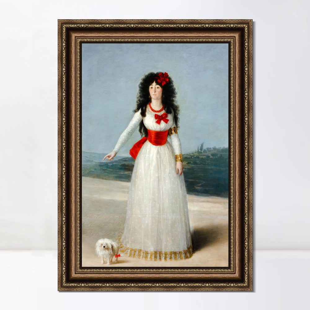 INVIN ART Framed Canvas Art Giclee Print 13th Duchess of Alba by Francisco De Goya Wall Art