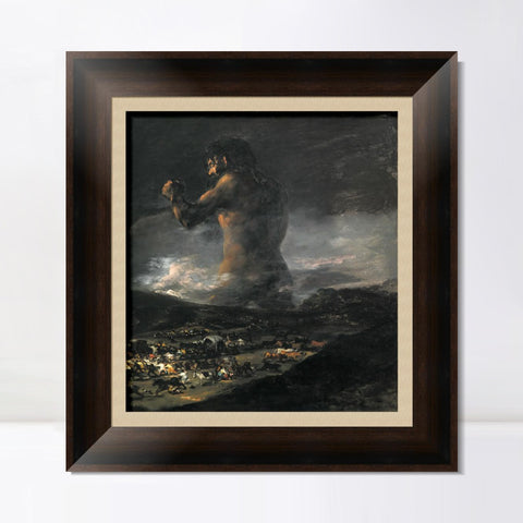 INVIN ART Framed Canvas Art Giclee Print The Colossus 1808 by Francisco De Goya Wall Art Living Room Home Office Decorations
